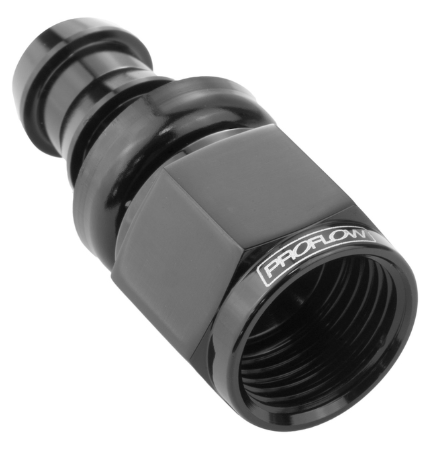 FITTING -10AN STR PUSH LOCK BLK