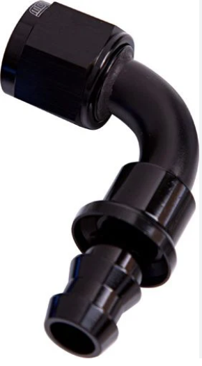 FITTING -6AN PUSH LOCK 90 DEG