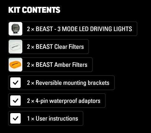 BEAST 230mm LED Driving Light (Pair)