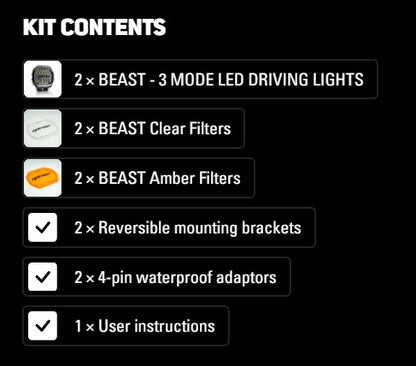 BEAST 230mm LED Driving Light (Pair)