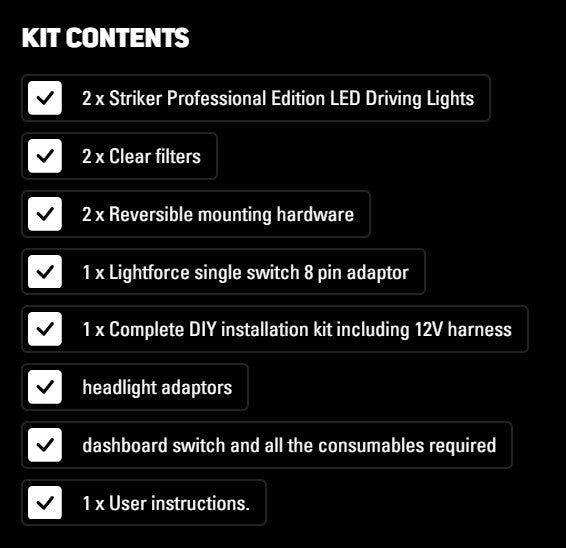 Striker Professional Edition LED Driving Light - Dual Pack