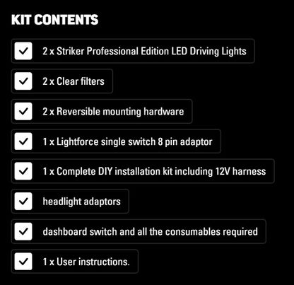 Striker Professional Edition LED Driving Light - Dual Pack