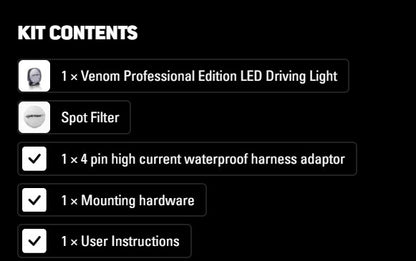Venom Professional Edition LED Driving Light